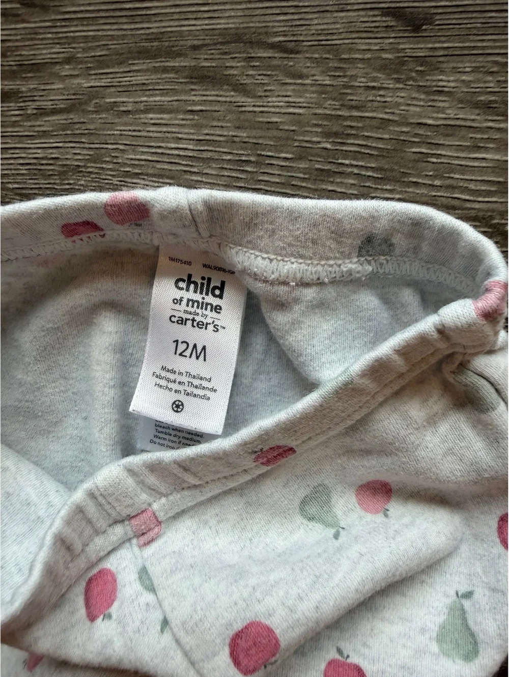 Child of Mine Carter’s 12M Apple & Pear Print Leggings Baby Pull-On Pants
